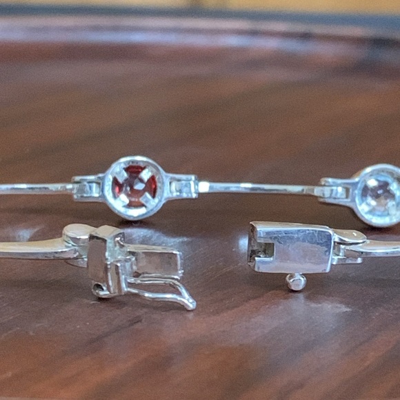 925 silver bracelet with multi color stones - Picture 5 of 7